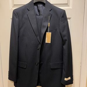 Michael Kors boys navy pinstripe suit